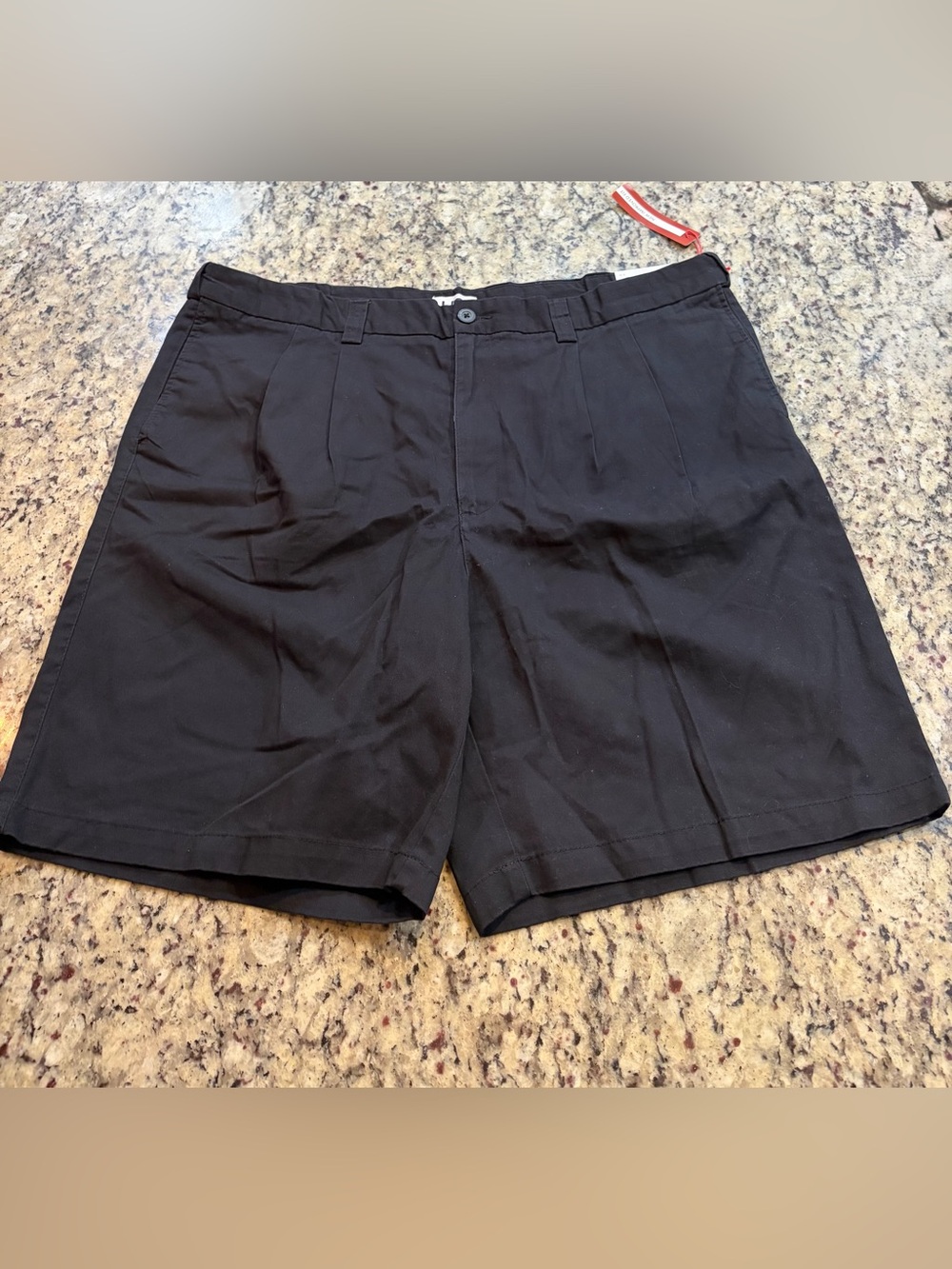 Harbor Bay Black Pleated-Front Men's Shorts